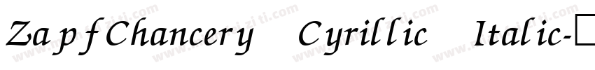 ZapfChancery Cyrillic Italic字体转换